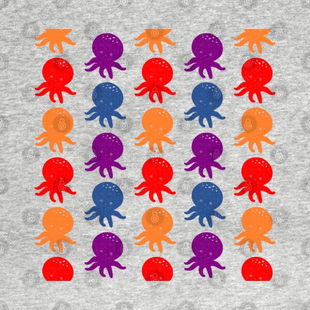 Colorful Baby Octopus Pattern by Braznyc